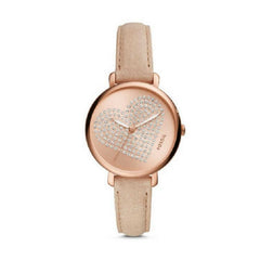 Fossil Es4376 Jacqueline Pastel Pink Rose Gold Leather