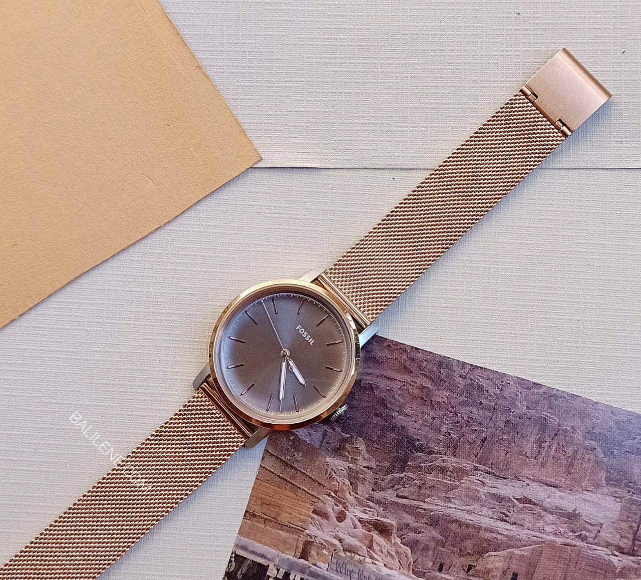 Fossil Es4468 Womens Neely Rose-Tone Stainless Steel Watch