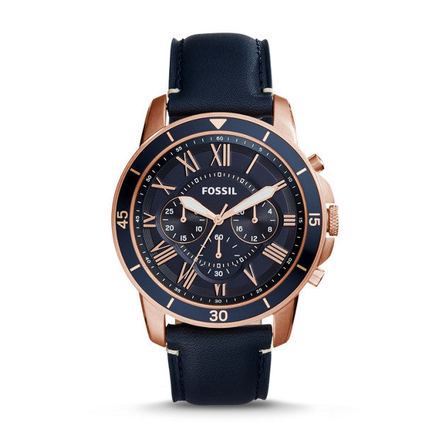 Fossil FS5237 Grant Sport Chronograph Blue Leather Watch