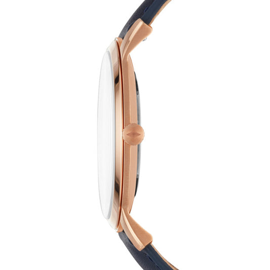 Fossil Fs5371 The Minimalist Slim Three Hand Navy Watch