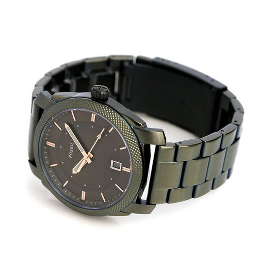 Fossil Fs5389 Machine Three-hand Date Olive Green Stainless Steel