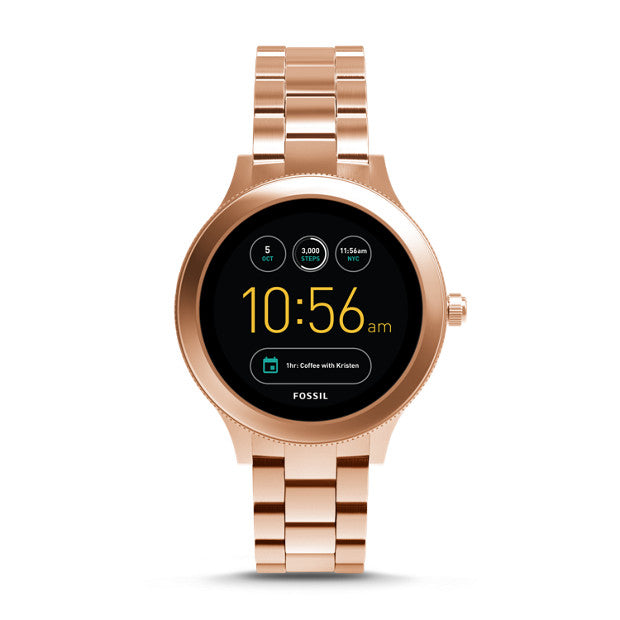 Fossil Ftw6000 Q Venture Bracelet Smartwatch In Rose Gold