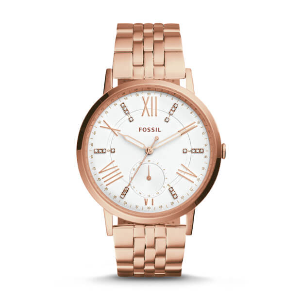 Jam Tangan Fossil ES4246 Gazer Multifunction Rose Gold Stainless Steel Balilene