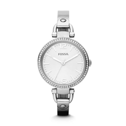 Fossil Es3225 Georgia Glitz Silver Dial Ladies Watch