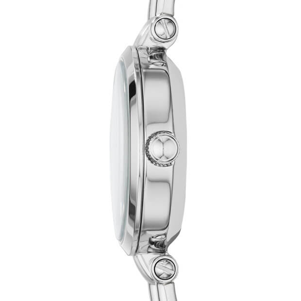 Fossil Es3822 Georgia Silver Dial Blue Leather Ladies Watch