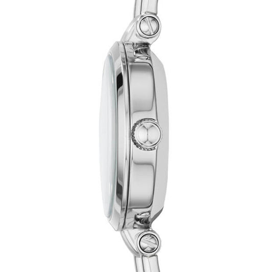 Fossil Es3822 Georgia Silver Dial Blue Leather Ladies Watch