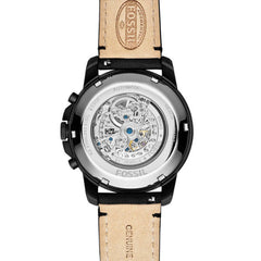 Fossil Me3028 Grant Automatic Black Leather Watch