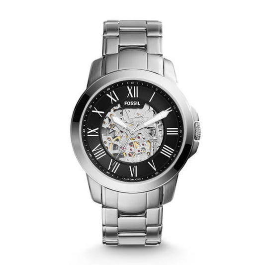 Fossil Me3103 Grant Black Skeleton Dial Automatic Watch