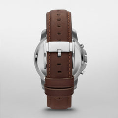 Fossil FS4813 Grant Chronograph Black Dial Brown Leather Watch