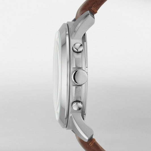 Fossil FS4813 Grant Chronograph Black Dial Brown Leather Watch