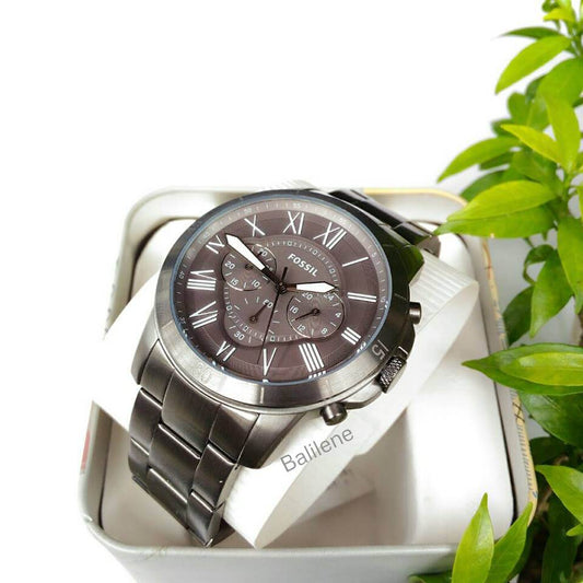 Fossil FS5256 Grant Sport Chronograph Smoke Stainless Steel Watch