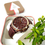 Fossil ES4116 Gwynn Chronograph Wine Leather Watch