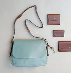 Fossil ZB6760449 Harper Large Saddle Crossbody Artic