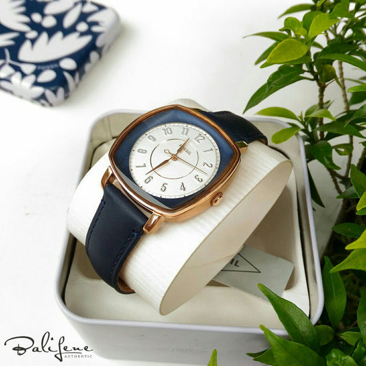 Fossil ES4197 Idealist Navy Leather Watch