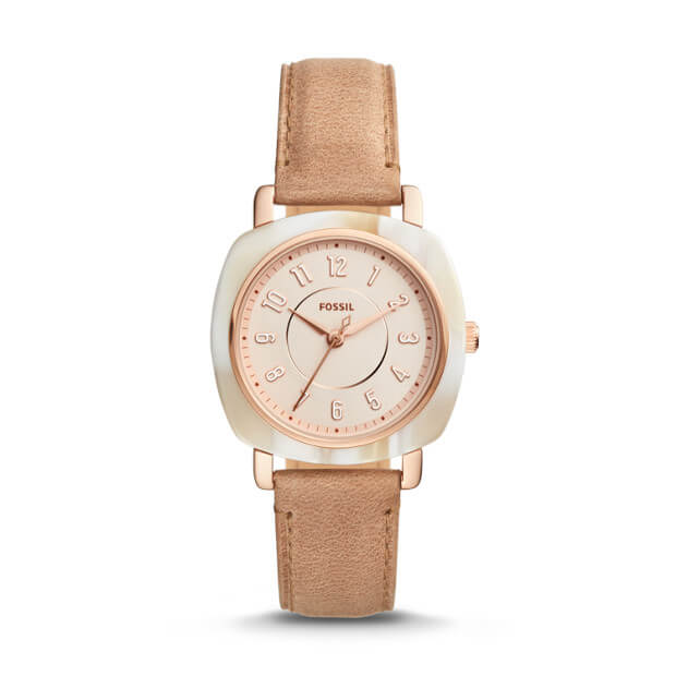 Fossil Es4282 Idealist Three Hand Sand Leather Watch