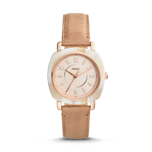 Fossil Es4282 Idealist Three Hand Sand Leather Watch