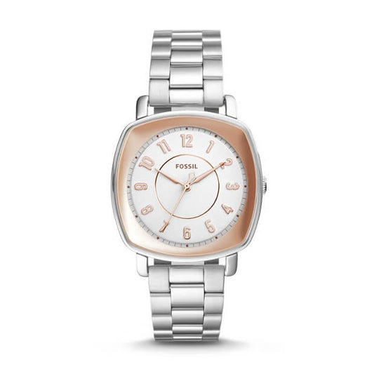 Fossil ES4149 Idealist White Dial Silver Tone Ladies Stainless Steel Watch
