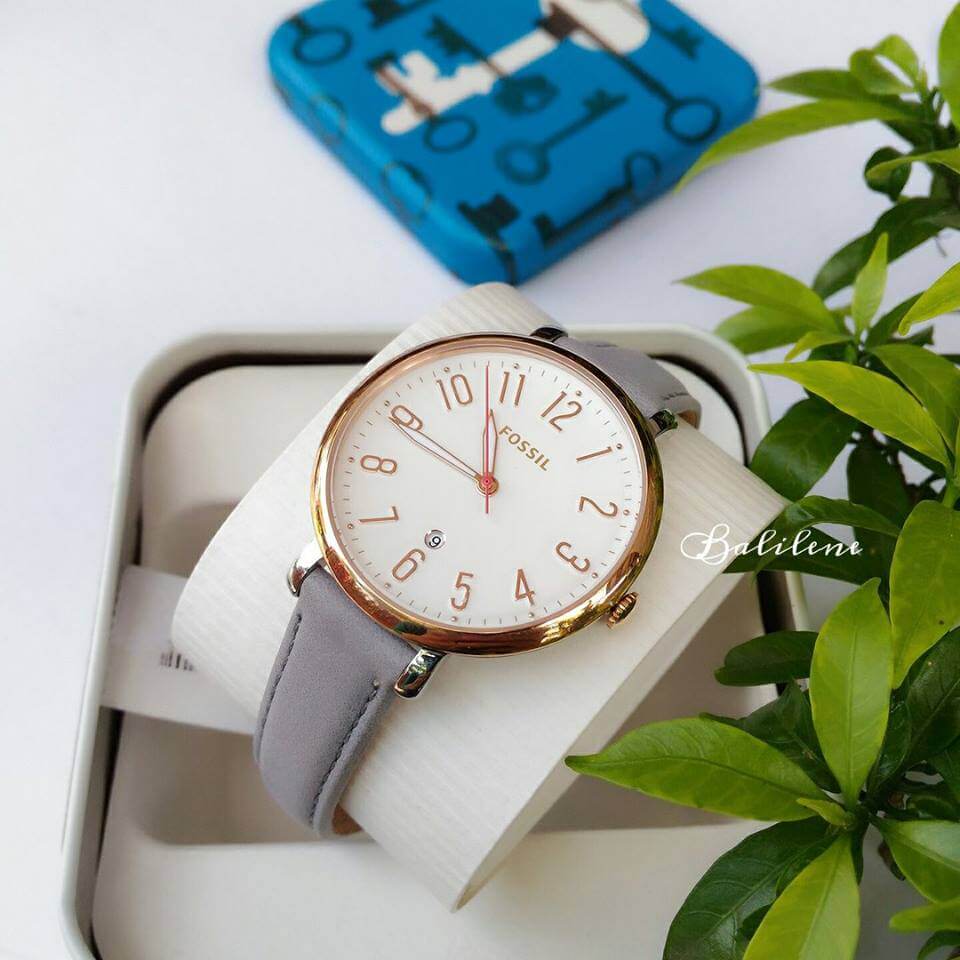 Fossil ES4032 Jacqueline Grey Leather Watch