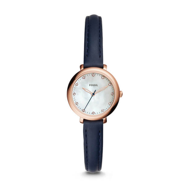Fossil Es4083 Jacqueline Mini Mother Of Pearl Navy Ladies Watch