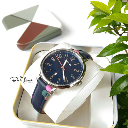 Jam Fossil ES4132 Jacqueline Navy Multicolor foto asli