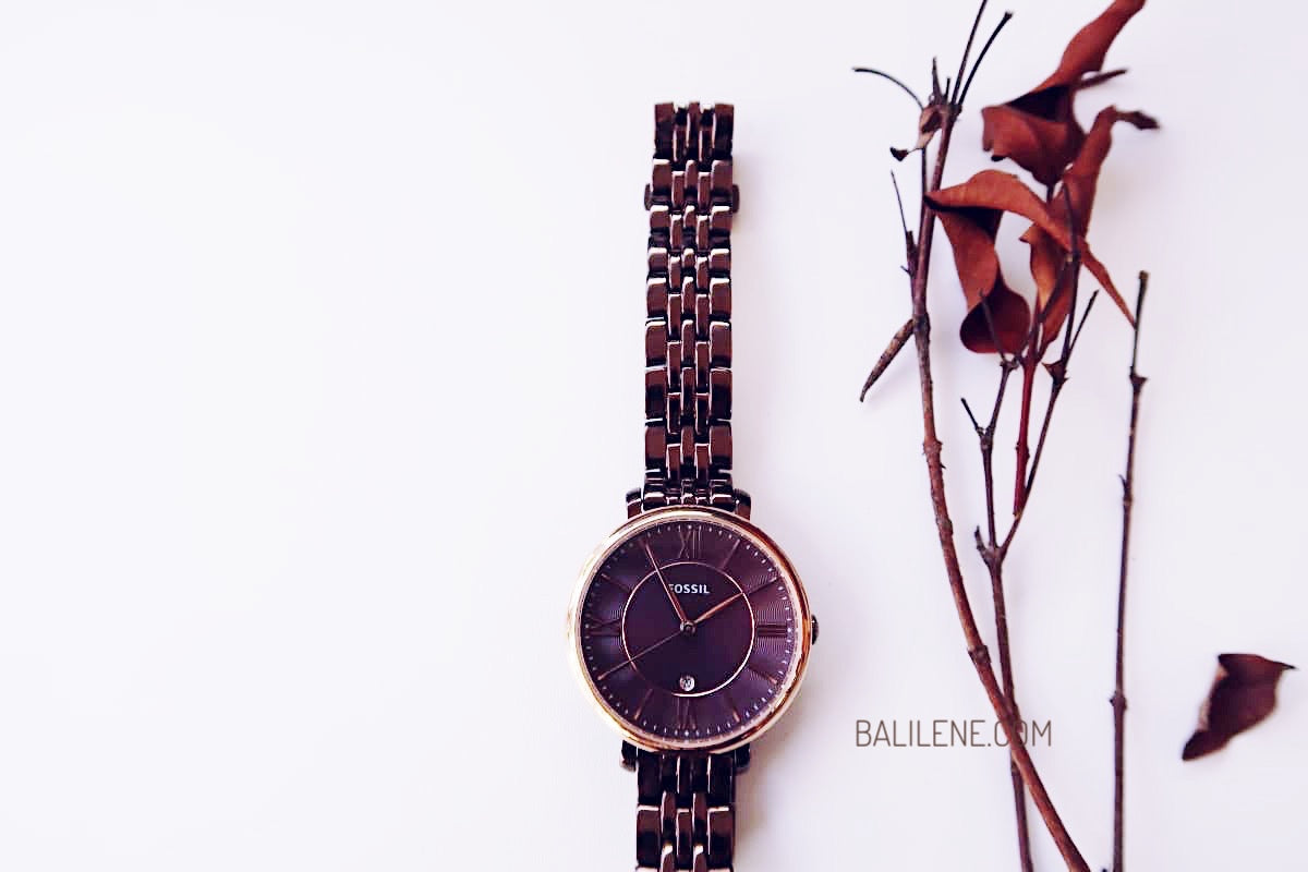 Fossil ES4100 Jacqueline Wine Dial Ladies Casual Watch