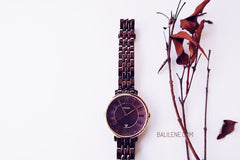 Fossil ES4100 Jacqueline Wine Dial Ladies Casual Watch