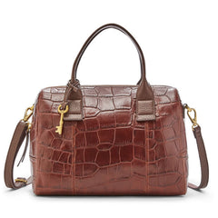 Fossil Shb1724204 Jori Large Satchel Croco Brown Croco