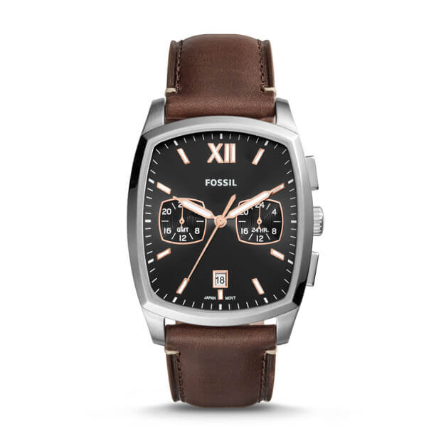 Fossil Fs5356 Knox Dual Time Brown Leather Watch