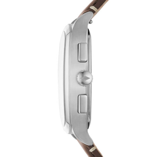 Fossil Fs5356 Knox Dual Time Brown Leather Watch