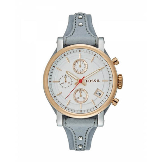 Fossil ES4045 Ladies Original Boyfriend Chronograph White Dial Iron
