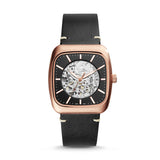 Fossil ME3156 Rutherford Automatic Three Hand Black Leather Watch
