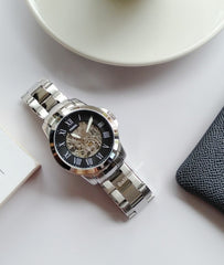 Fossil Me3103 Grant Black Skeleton Dial Automatic Watch