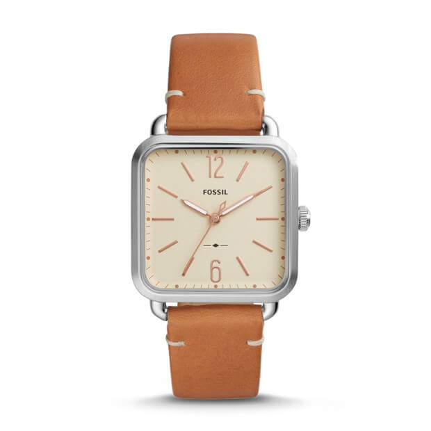 Fossil Es4253 Micah Three Hand Sage Tan Leather Watch