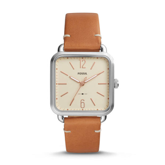 Fossil Es4253 Micah Three Hand Sage Tan Leather Watch