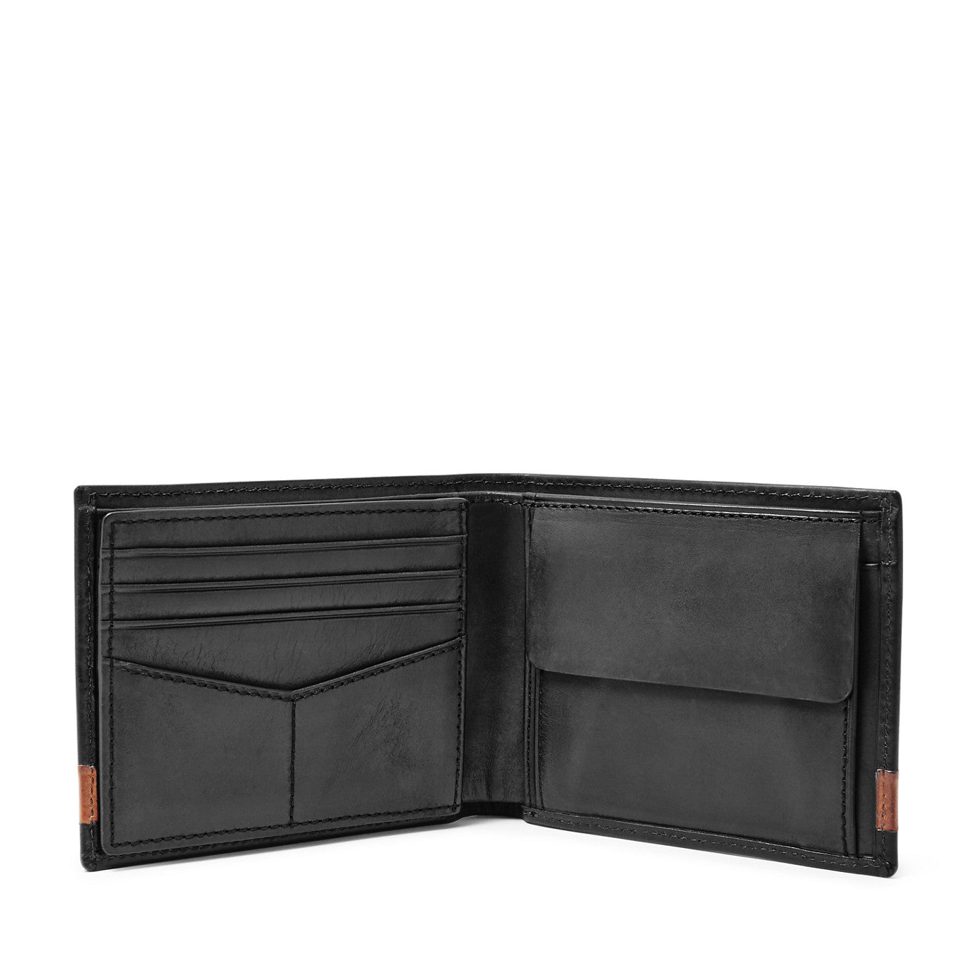 Fossil Ml3653001 Quinn Large Coin Pocket Bifold Black
