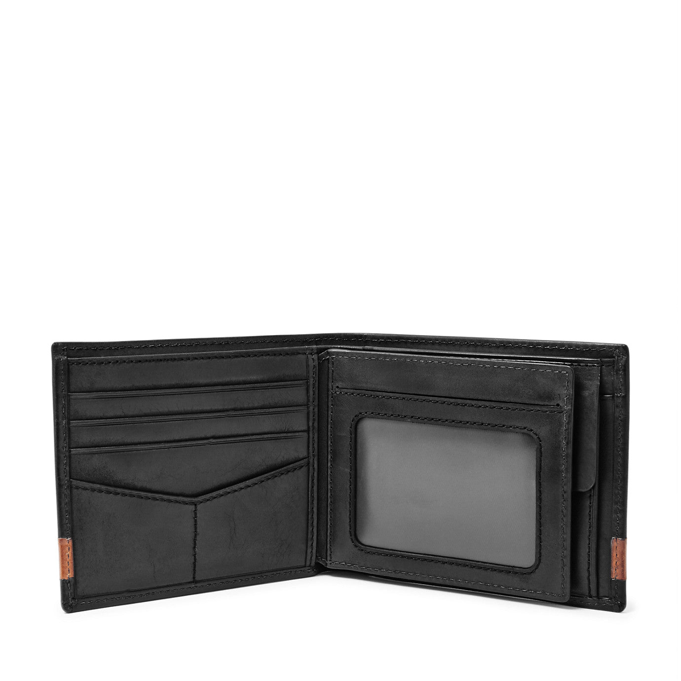 Fossil Ml3653001 Quinn Large Coin Pocket Bifold Black