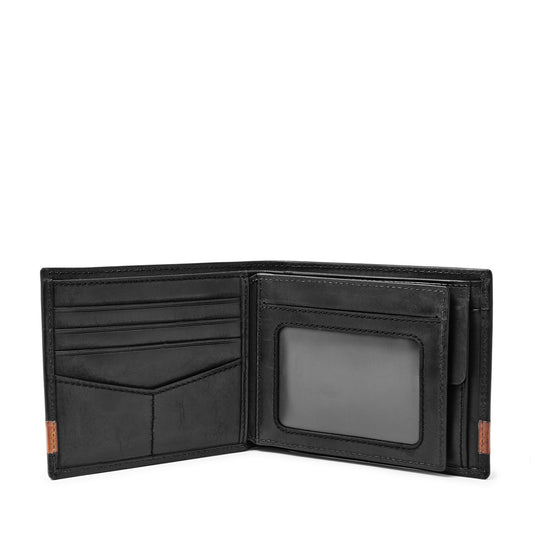 Fossil Ml3653001 Quinn Large Coin Pocket Bifold Black