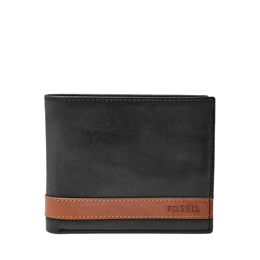 Fossil Ml3653001 Quinn Large Coin Pocket Bifold Black