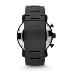 Fossil Jr1356 Nate Chronograph Black Dial Brown Ion-plated Watch