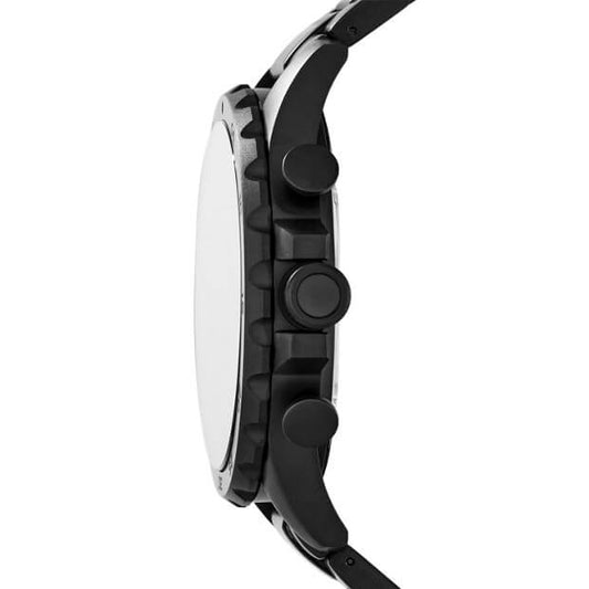 Fossil Jr1356 Nate Chronograph Black Dial Brown Ion-plated Watch