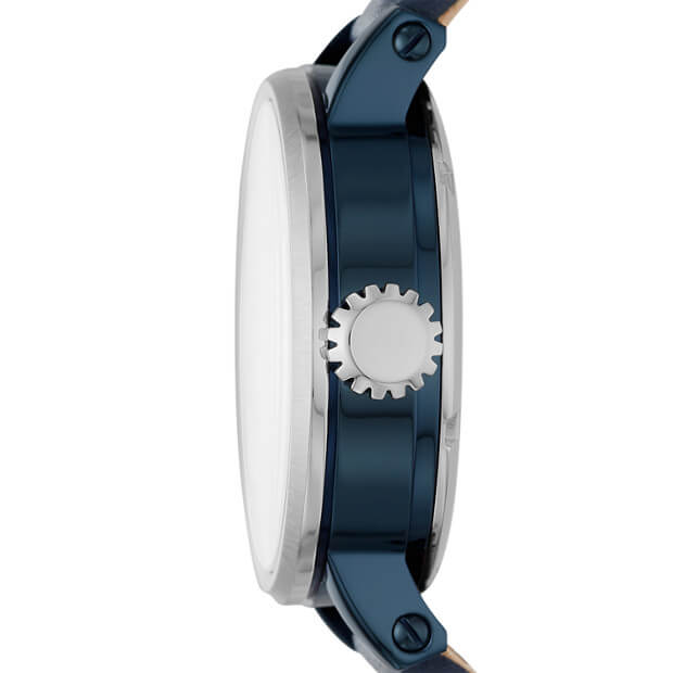 Fossil ME3136 Boyfriend Automatic Watch With Blue Leather Strap