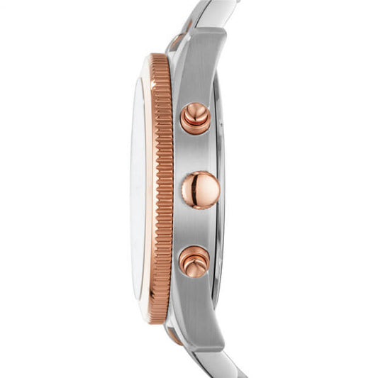 Fossil ES4135 Perfect Boyfriend Mother Of Pearl Dial Ladies Two Tone Watch