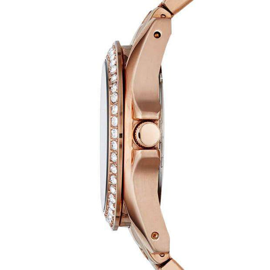 Fossil Es2811 Riley Multifunction Rose-Tone Stainless Steel Watch