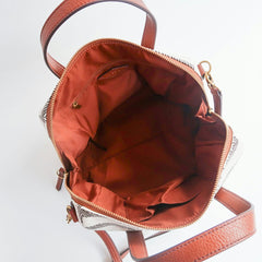 Fossil SHB1922558 Sydney Satchel Neutral Stripe Print