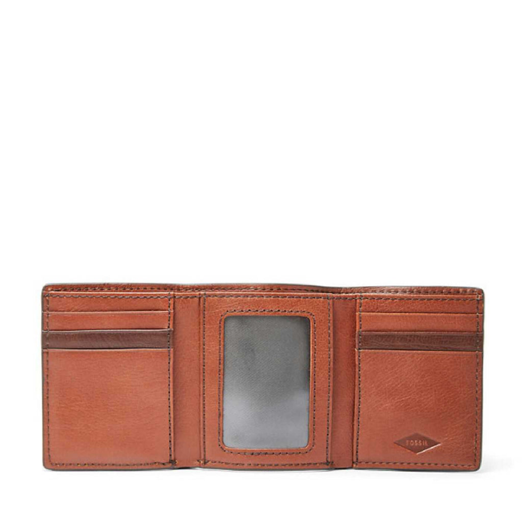 Fossil Sml1436914 Easton RFID Trifold Brown Multi