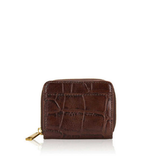 Fossil SWL1826204 Jori Bifold Zip Wallet Brown Croco