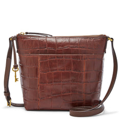 Fossil Shb1722204 Jori Crossbody Brown Croco