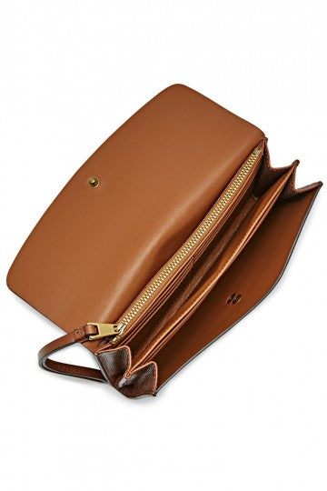 Fossil SL6851200 Haven Large Triple Gusset Flap Clutch Brown