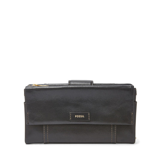 Fossil Sl7104001 Ellis Leather Clutch Black