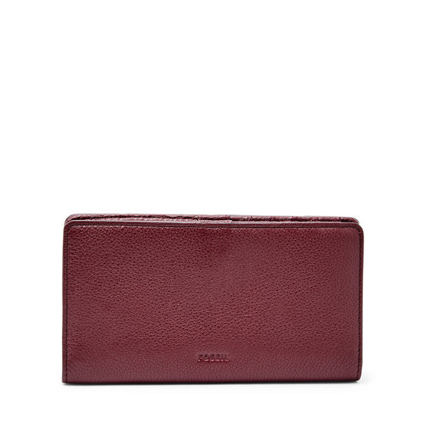 Fossil SL7625627 Caroline RFID Slim Bifold Wallet Red Velvet